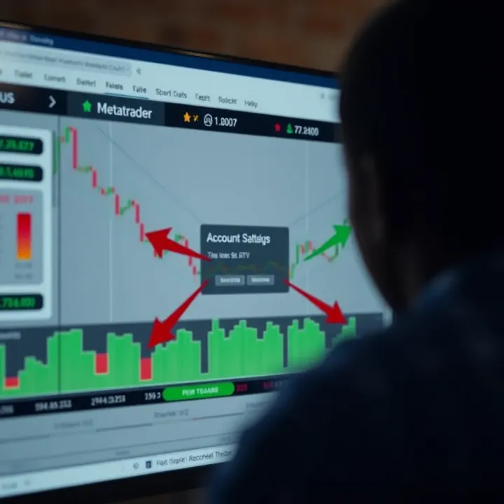 Diagram showing account setup and security features in MetaTrader