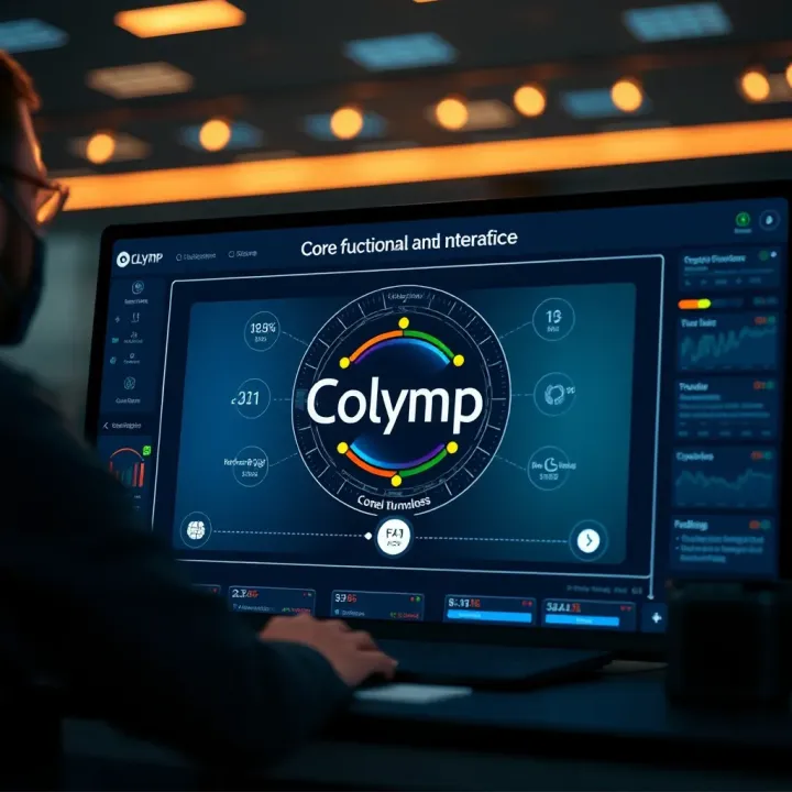 Diagram showing core functionalities and interface of Olymp platform