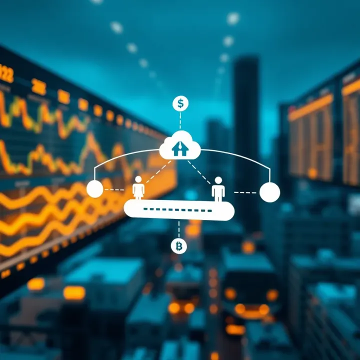 Diagram showing peer-to-peer trading network connecting users directly for asset exchange