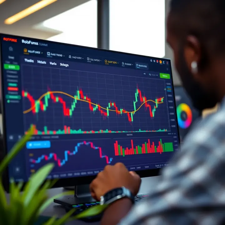 RoboForex platform dashboard showing account management and trading tools for Kenyan users