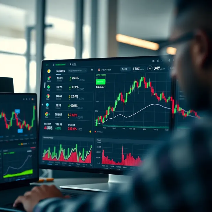 Binary.com trading dashboard showing real-time trade options and market analysis tools