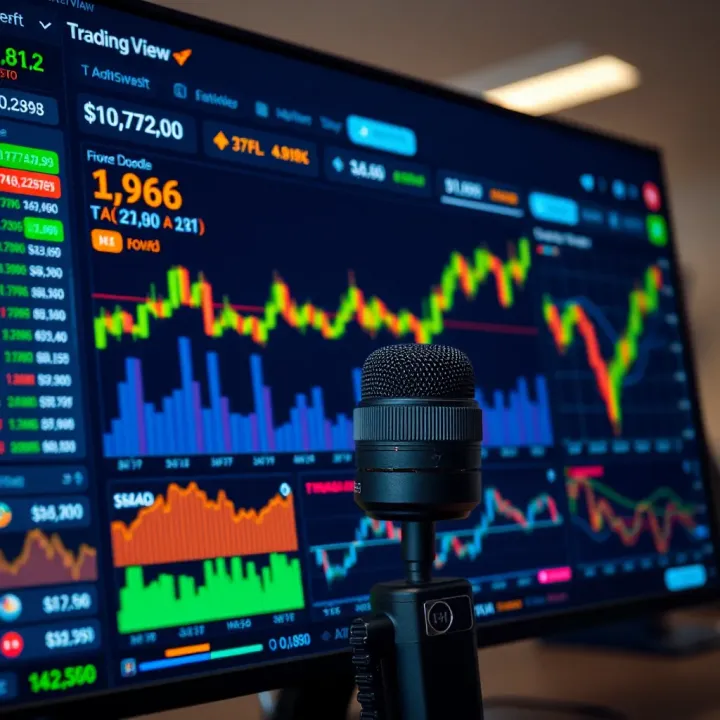 Dashboard view of TradingView platform showing multiple financial instruments and customizable trading options