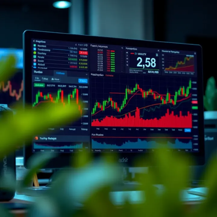 TradingView interface showing various free charting tools and indicators for stock analysis